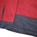 TOMMY HILFIGER Mens Red & Navy Zip Jacket L Polyester Blend Colourblock Casual