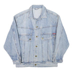 ESPRIT Mens Blue Denim Jacket M Cotton Blend Classic Button Closure Casual