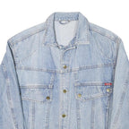 ESPRIT Mens Blue Denim Jacket M Cotton Blend Classic Button Closure Casual