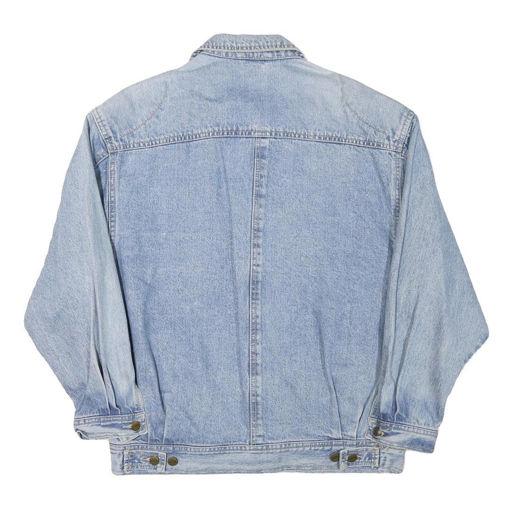 ESPRIT Mens Blue Denim Jacket M Cotton Blend Classic Button Closure Casual