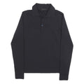 PRADA Mens Black Long Sleeve Plain Polo Shirt XS Cotton Blend Classic