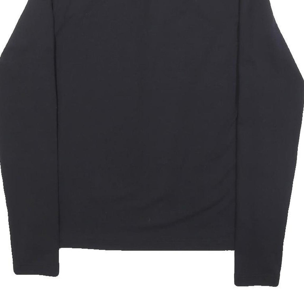 PRADA Mens Black Long Sleeve Plain Polo Shirt XS Cotton Blend Classic