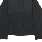 REEBOK Womens Black Polyester Jacket M Zip Plain Casual Everyday