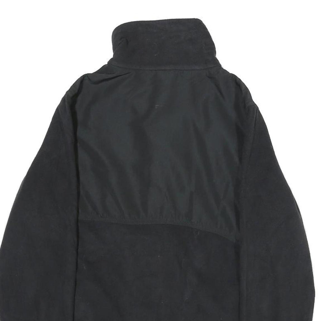 REEBOK Womens Black Polyester Jacket M Zip Plain Casual Everyday