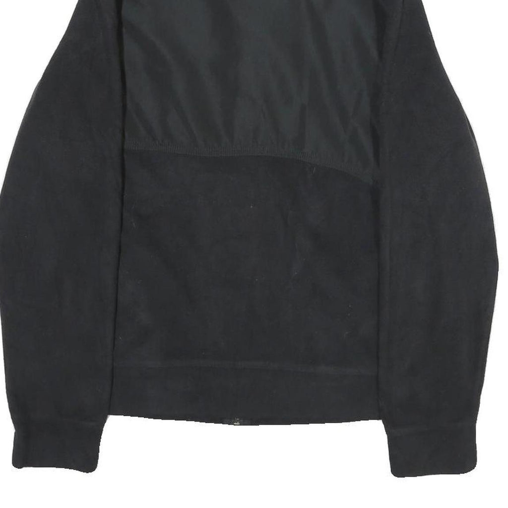 REEBOK Womens Black Polyester Jacket M Zip Plain Casual Everyday