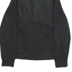 REEBOK Womens Black Polyester Jacket M Zip Plain Casual Everyday