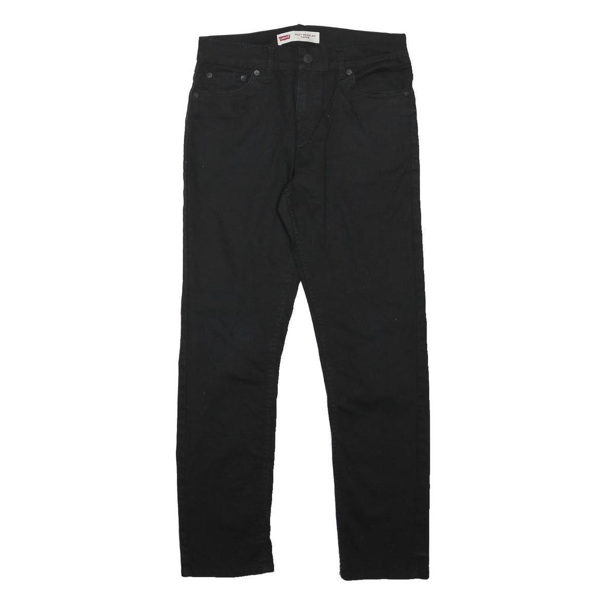 LEVI'S 502 Mens Black Slim Slim Straight Denim Medium W30 L29 Zip Jeans