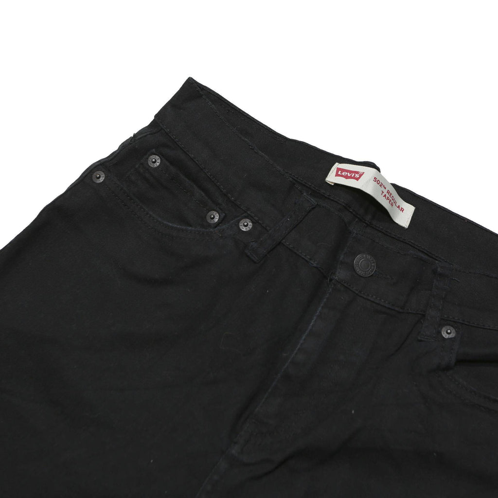 LEVI'S 502 Mens Black Slim Slim Straight Denim Medium W30 L29 Zip Jeans