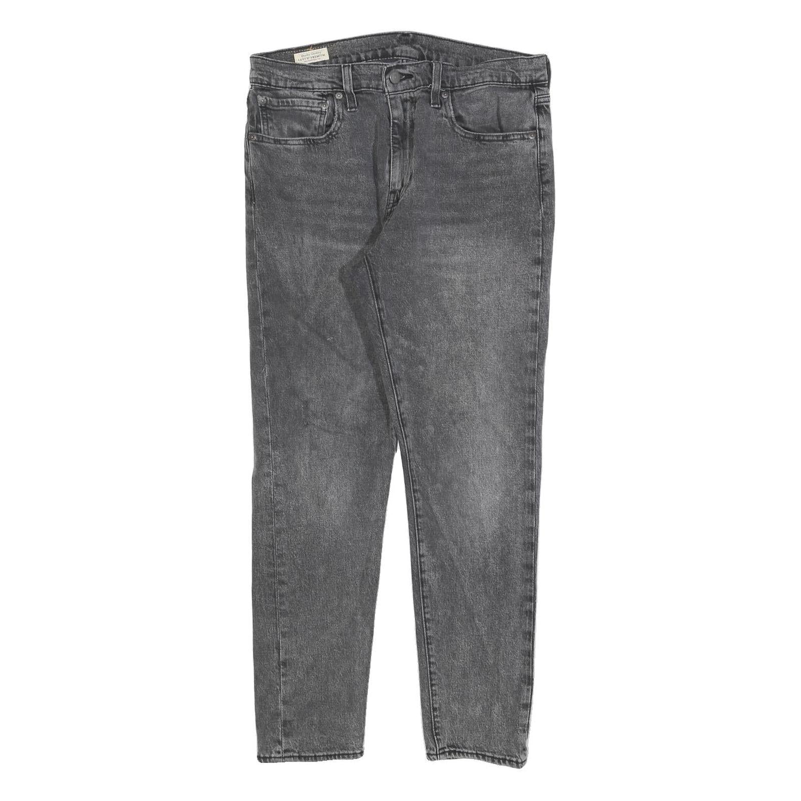 LEVI'S 512 BIG E Mens Slim Black Denim Medium W31 L30 Slim Fit Zip Jeans