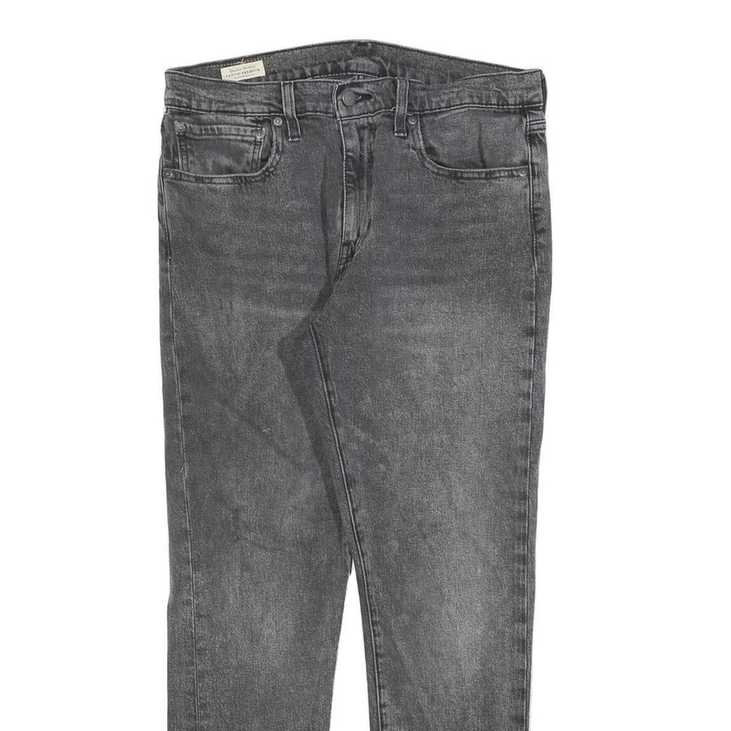 LEVI'S 512 BIG E Mens Slim Black Denim Medium W31 L30 Slim Fit Zip Jeans