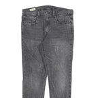 LEVI'S 512 BIG E Mens Slim Black Denim Medium W31 L30 Slim Fit Zip Jeans