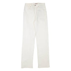 GUESS Womens Trousers White Regular Straight W24 L31