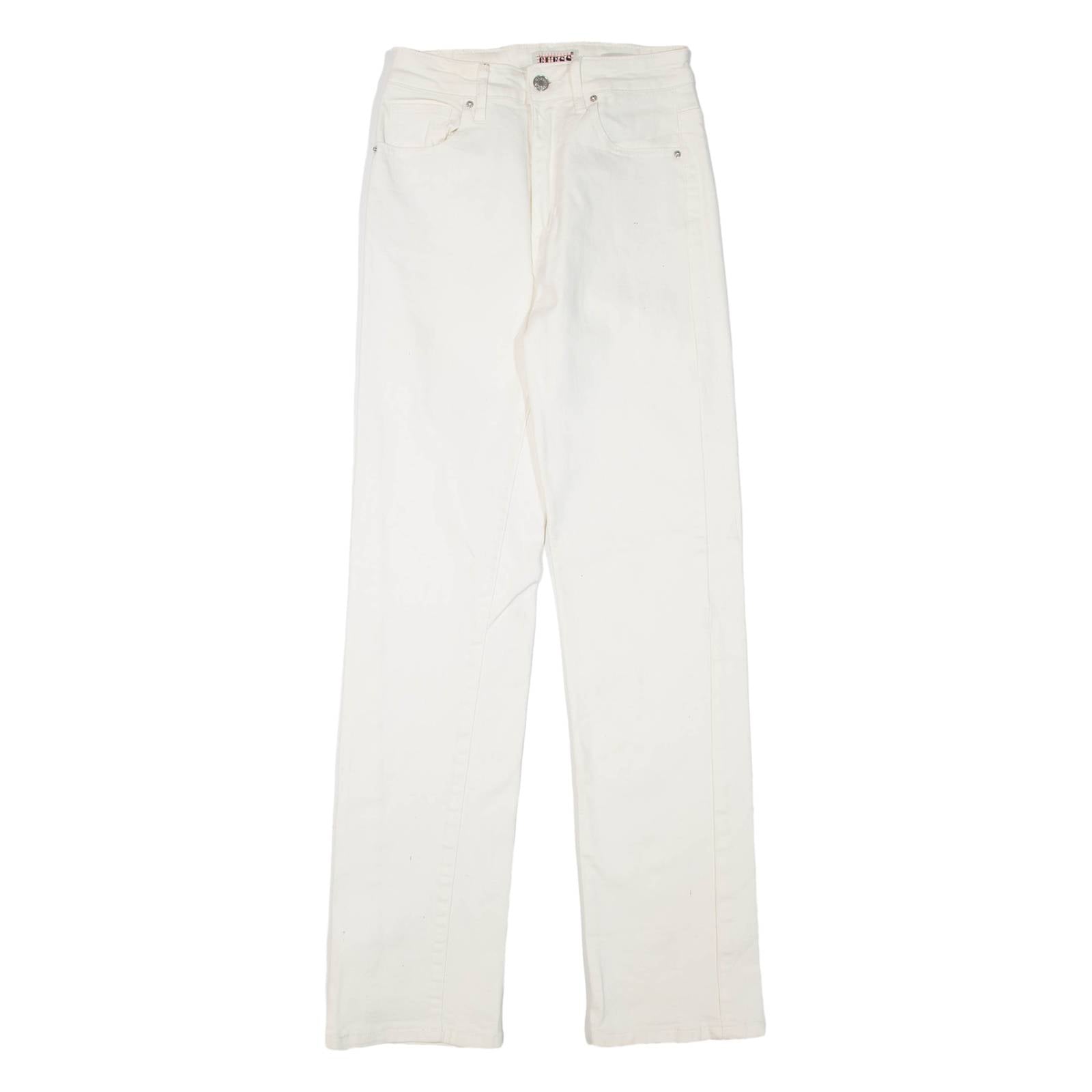GUESS Womens Trousers White Regular Straight W24 L31