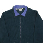 COLUMBIA Womens Blue & Purple Fleece Jacket M Polyester Zip Outdoor Casual