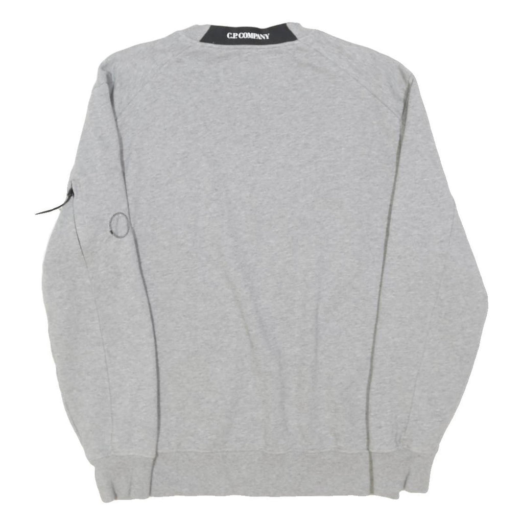 CP COMPANY Mens Grey Crew Neck M Sweatshirt Cotton Blend Pullover Casual