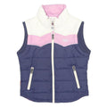 SUPERDRY Womens Navy & Pink Colourblock Sleeveless Zip Jacket M Polyester Padded