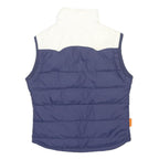 SUPERDRY Womens Navy & Pink Colourblock Sleeveless Zip Jacket M Polyester Padded