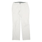 ODLO Womens Polyester White Regular Fit Straight Trousers W30 L32 Zip Closure