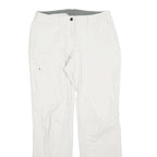 ODLO Womens Polyester White Regular Fit Straight Trousers W30 L32 Zip Closure
