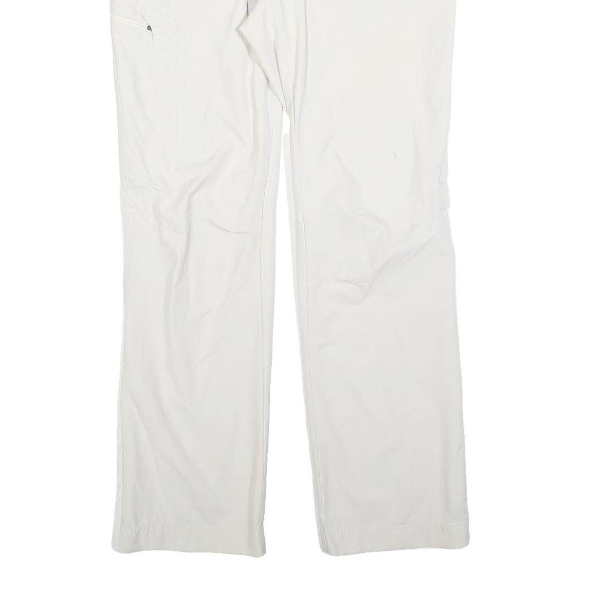 ODLO Womens Polyester White Regular Fit Straight Trousers W30 L32 Zip Closure