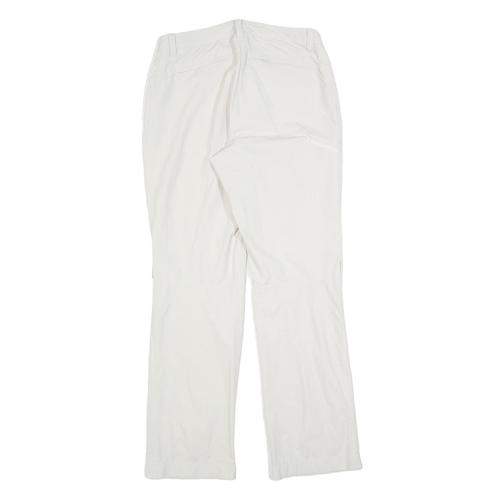 ODLO Womens Polyester White Regular Fit Straight Trousers W30 L32 Zip Closure