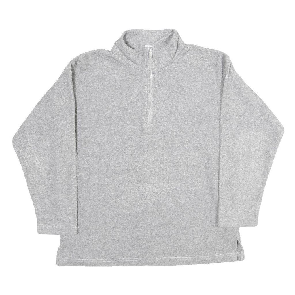 USA Mens Grey Pullover Plain Crew Neck Basic Knit Jumper Polyester M