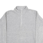USA Mens Grey Pullover Plain Crew Neck Basic Knit Jumper Polyester M