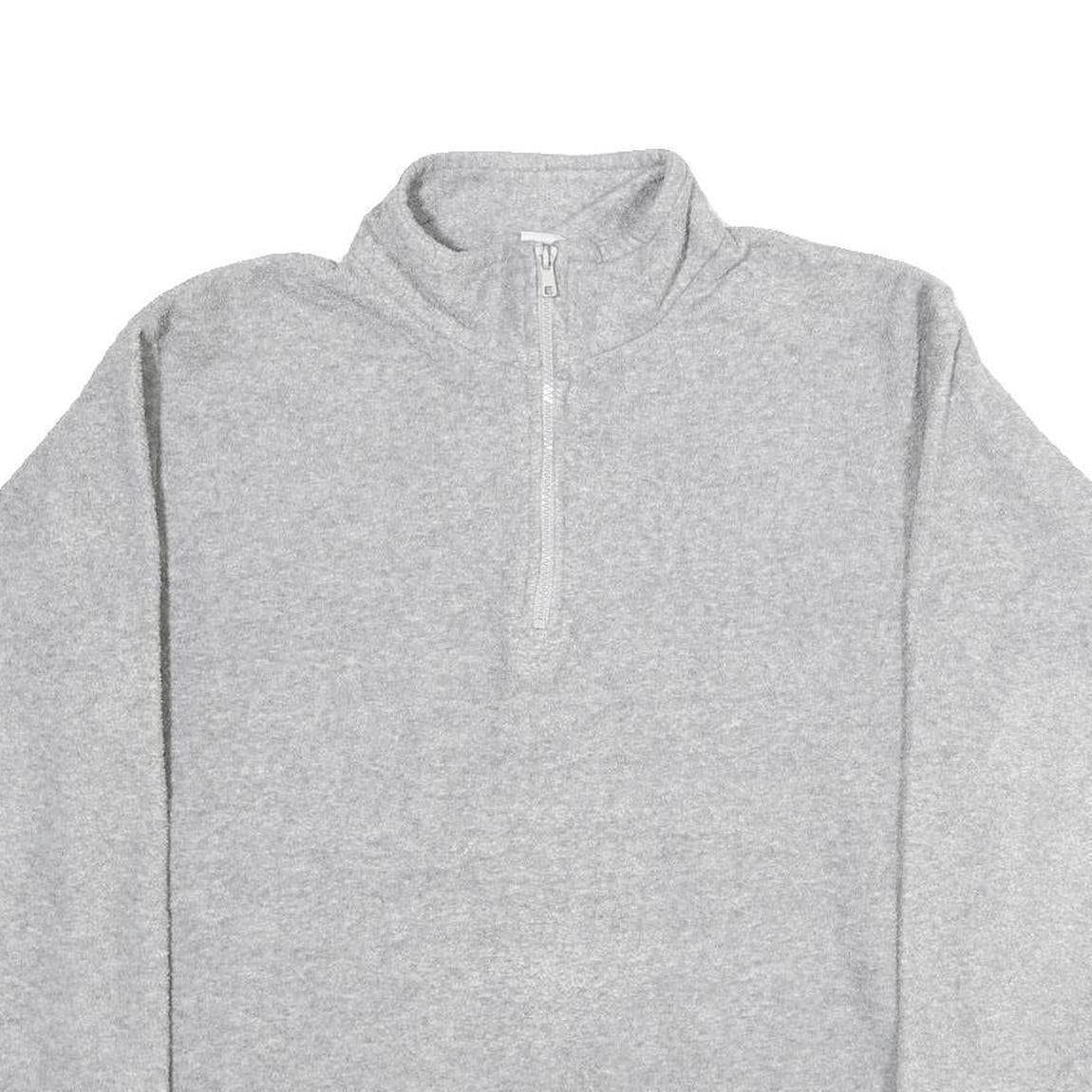 USA Mens Grey Pullover Plain Crew Neck Basic Knit Jumper Polyester M