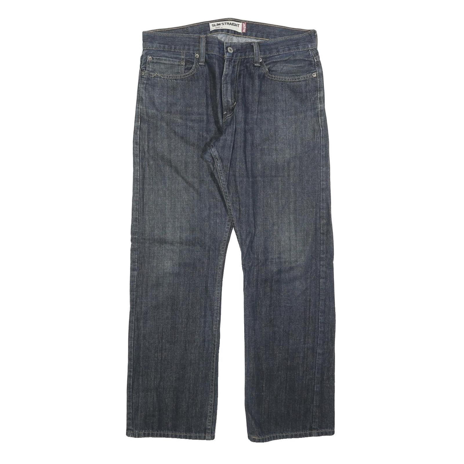 LEVI'S 514 Slim Mens Jeans Blue Slim Straight Denim Medium W33 L30 Classic Fit