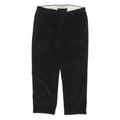 NAUTICA Mens Relaxed Black Corduroy Trousers W37 L29 Casual Cotton Blend Zip