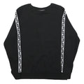 FILA Boys Black Sweatshirt XL Crew Neck Cotton Blend Logo Tape