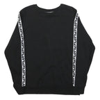 FILA Boys Black Sweatshirt XL Crew Neck Cotton Blend Logo Tape