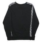 FILA Boys Black Sweatshirt XL Crew Neck Cotton Blend Logo Tape