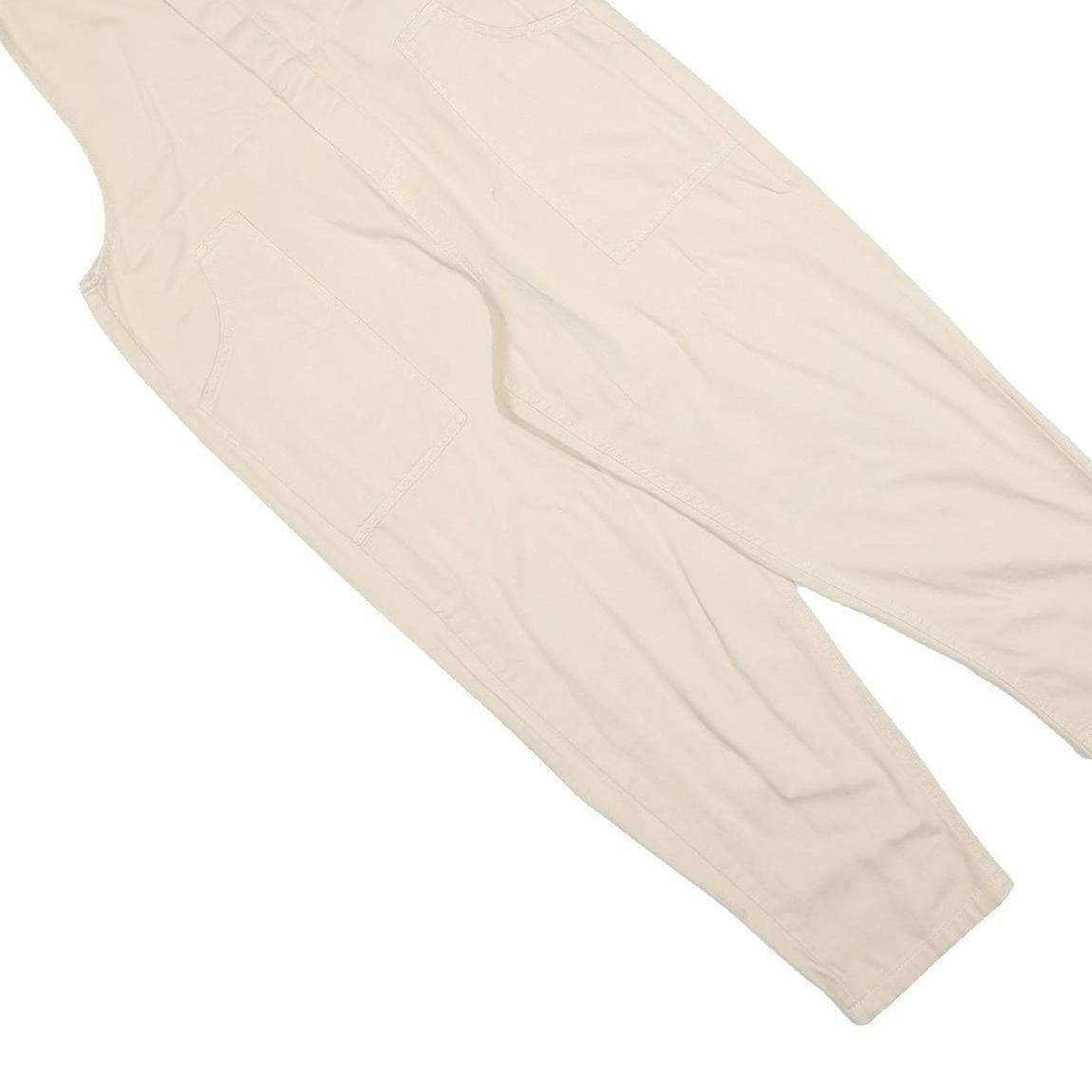 CLOCKHOUSE Womens Cream Dungarees Regular Fit Cotton Blend L W36 L26 Casual