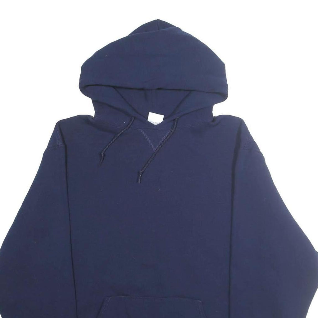 RUSSELL ATHLETIC Mens Navy Blue Pullover Hoodie XL Cotton Blend Casual