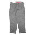 GAP Mens Cotton Blend Grey Relaxed Straight Trousers W35 L30 Casual Zip