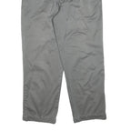 GAP Mens Cotton Blend Grey Relaxed Straight Trousers W35 L30 Casual Zip
