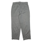 GAP Mens Cotton Blend Grey Relaxed Straight Trousers W35 L30 Casual Zip