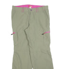 OCK Womens Beige Polyester Blend Regular Straight Trousers W34 L30 Outdoor Zip