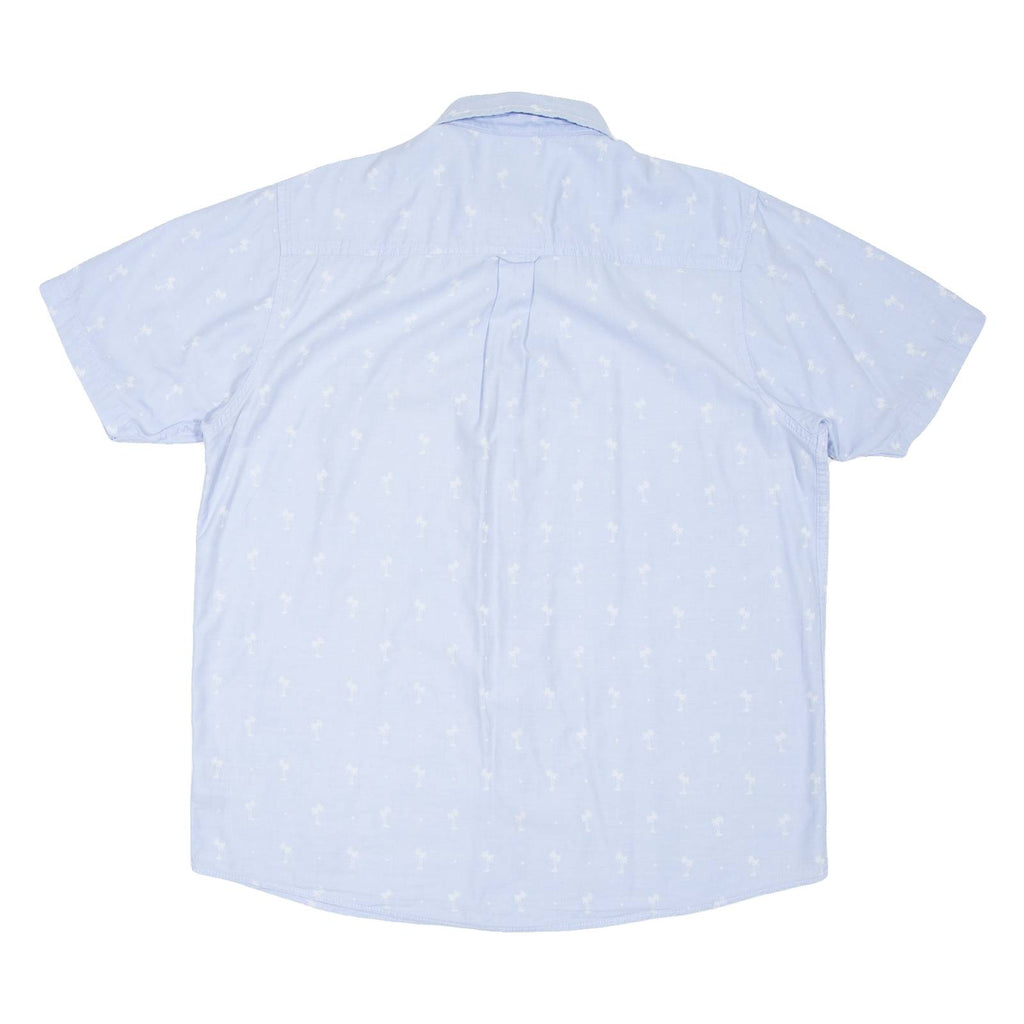 TRESPASS Mens Hawaiian Shirt Blue Long Sleeve L