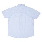 TRESPASS Mens Hawaiian Shirt Blue Long Sleeve L