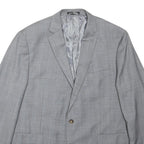 LAUREN RALPH LAUREN Womens Grey Wool Blend Jacket UK 20 Button Plain Classic Fit