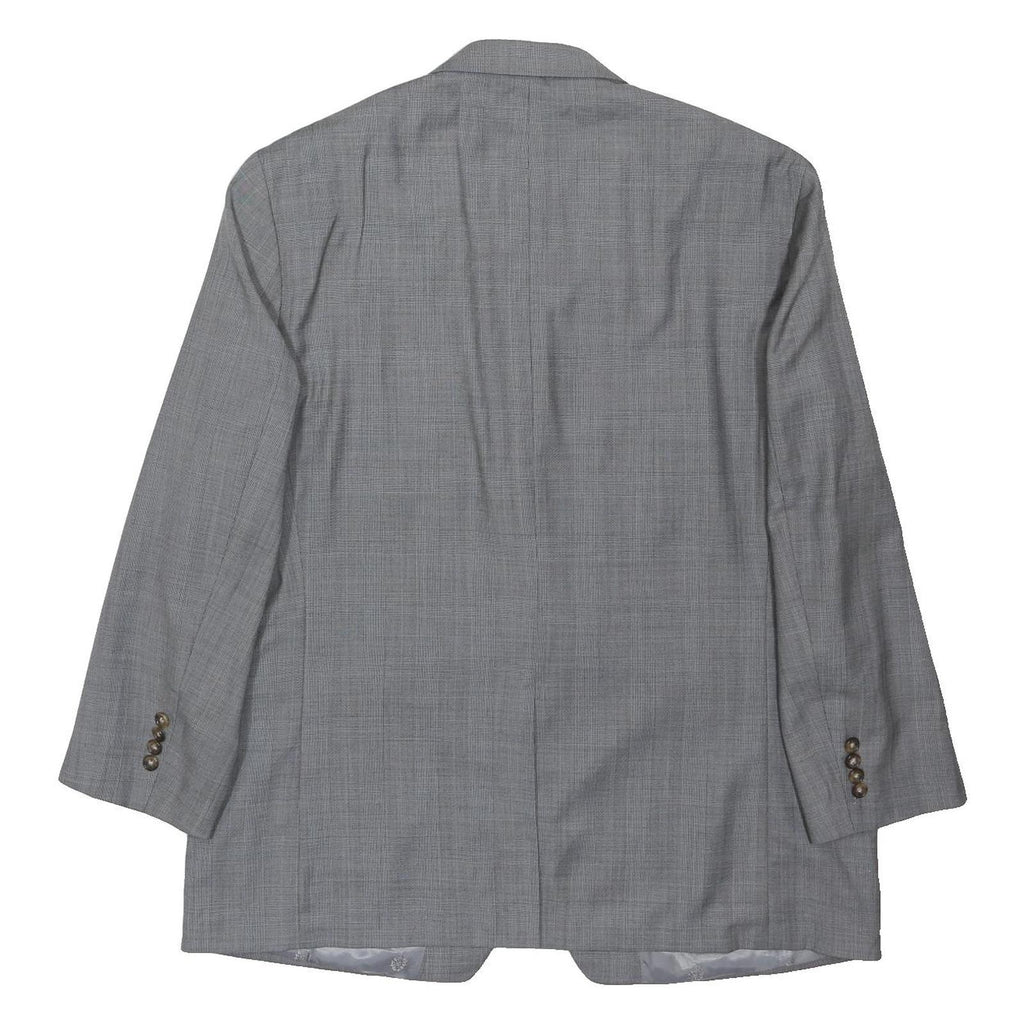 LAUREN RALPH LAUREN Womens Grey Wool Blend Jacket UK 20 Button Plain Classic Fit