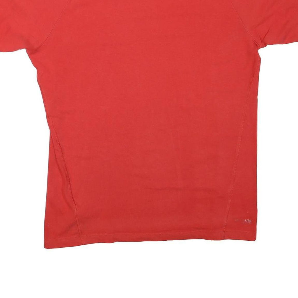 ADIDAS Mens Red & White Graphic T-Shirt L Short Sleeve Crew Neck Athletic