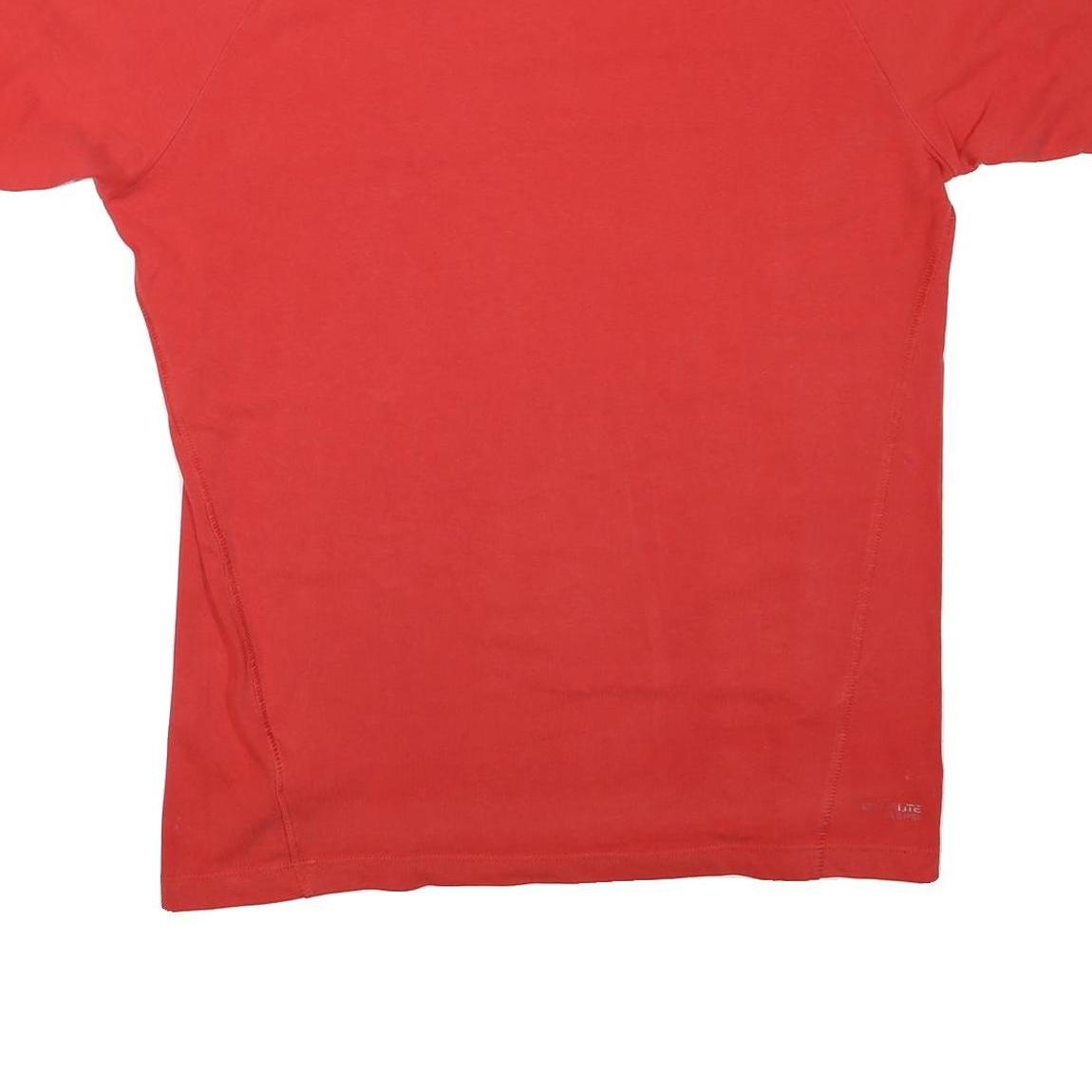 ADIDAS Mens Red & White Graphic T-Shirt L Short Sleeve Crew Neck Athletic