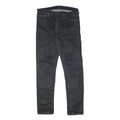 LEVI'S Mens Jeans Black Regular Skinny Denim Dark W32 L31 Zip Cotton Blend