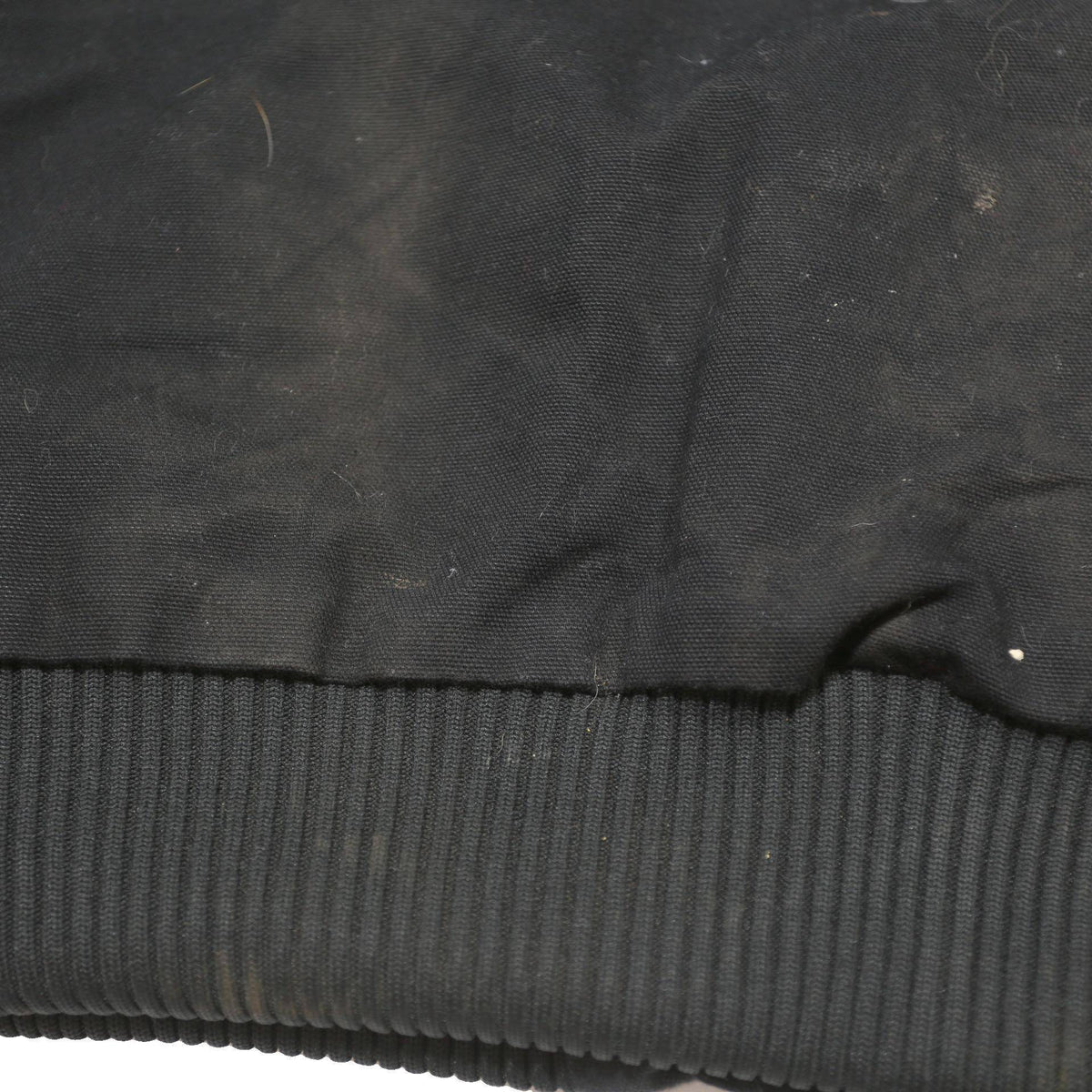 CARHARTT Mens Black Hooded Canvas Cotton Workwear Jacket M Zip Loose Fit