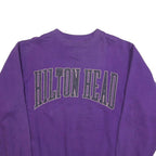 GALT SAND Mens Purple Hilton Head Crew Neck L Cotton Blend Sweatshirt