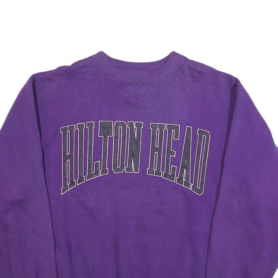 GALT SAND Mens Purple Hilton Head Crew Neck L Cotton Blend Sweatshirt