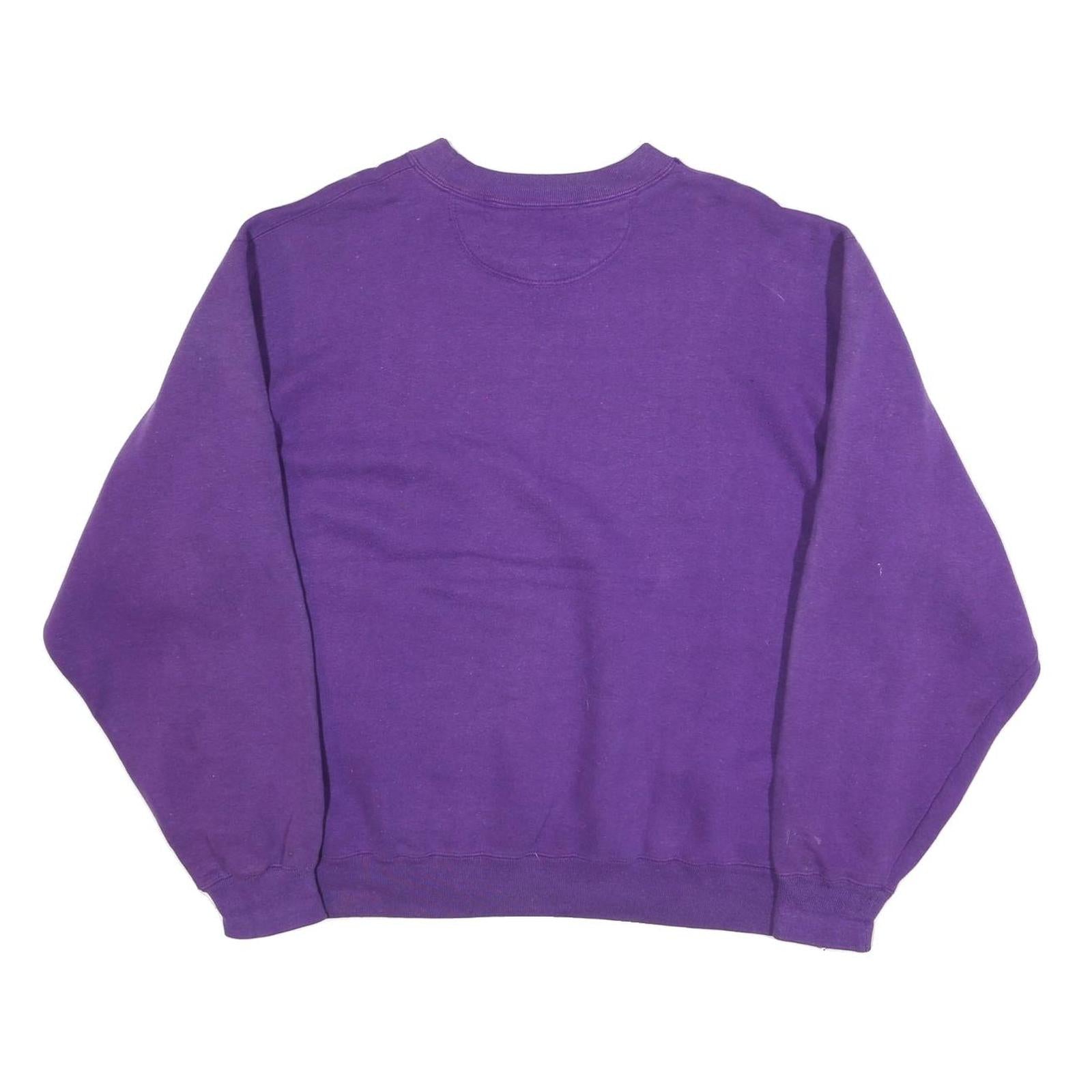 GALT SAND Mens Purple Hilton Head Crew Neck L Cotton Blend Sweatshirt